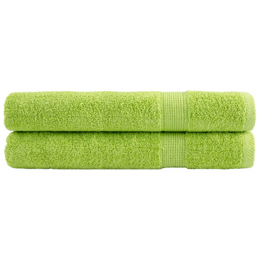 vidaXL Premium Sauna Towels SOLUND 2 pcs Apple Green 80x200 cm 600 gsm