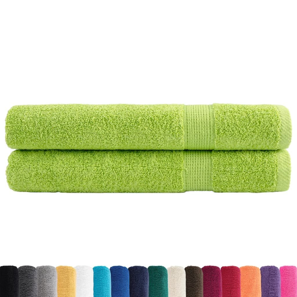 vidaXL Premium Sauna Towels SOLUND 2 pcs Apple Green 80x200 cm 600 gsm