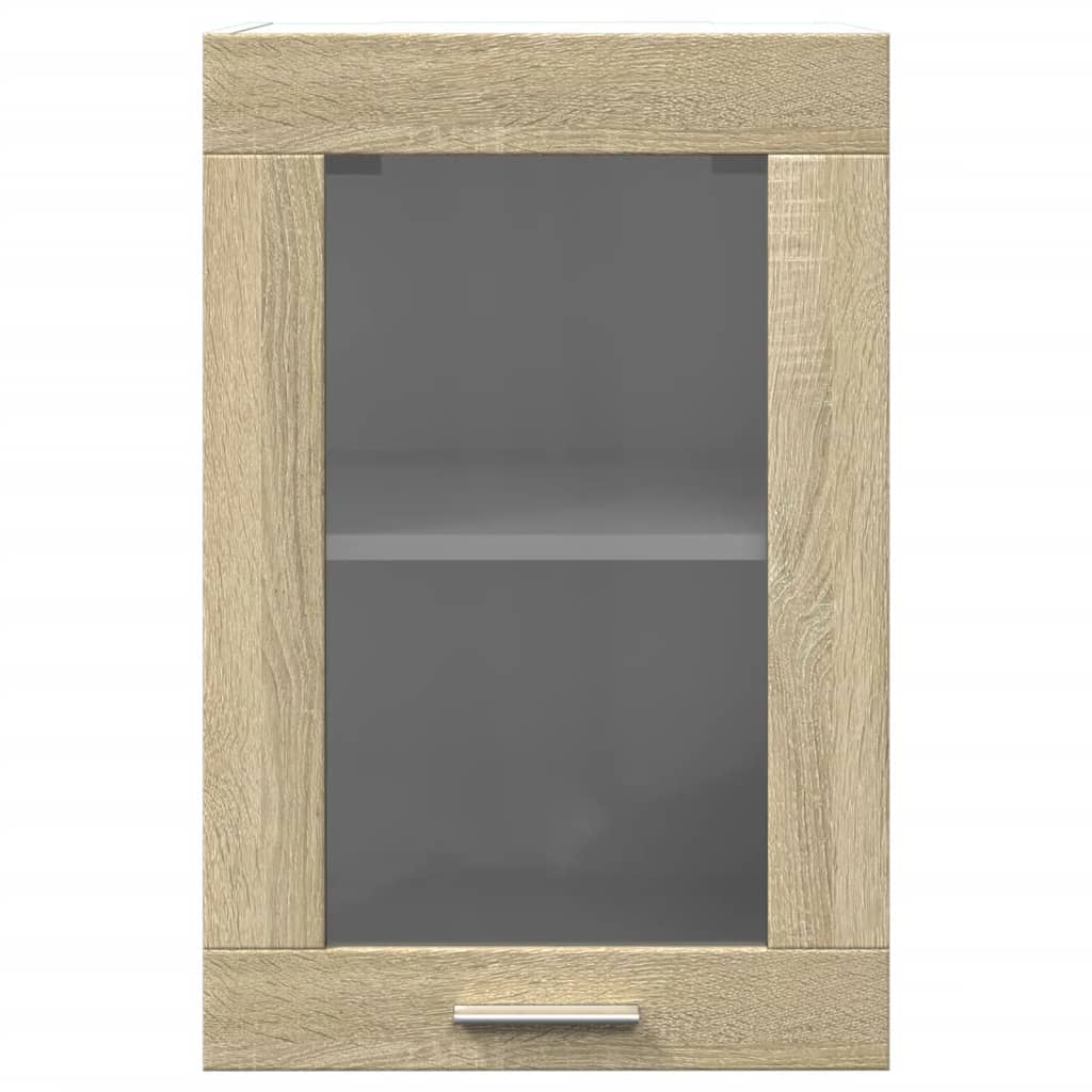 vidaXL Hanging Glass Cabinet Sonoma Oak 40x31x60 cm Engineered Wood