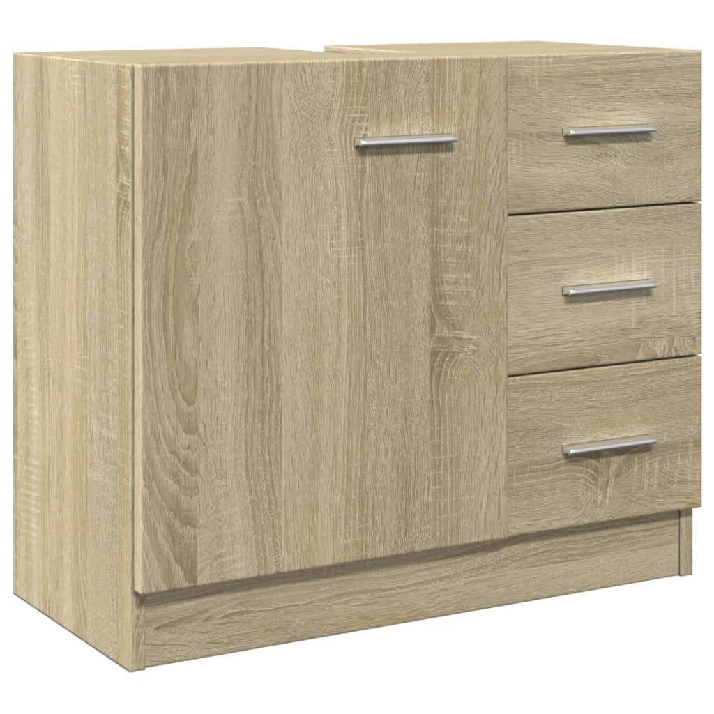 vidaXL Sink Cabinet Sonoma Oak 63x30x54 cm Engineered Wood