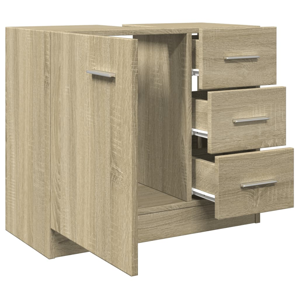 vidaXL Sink Cabinet Sonoma Oak 63x30x54 cm Engineered Wood