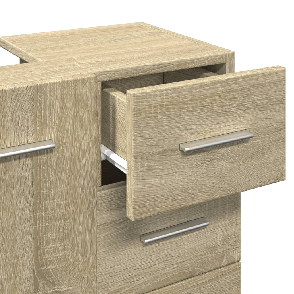 vidaXL Sink Cabinet Sonoma Oak 63x30x54 cm Engineered Wood