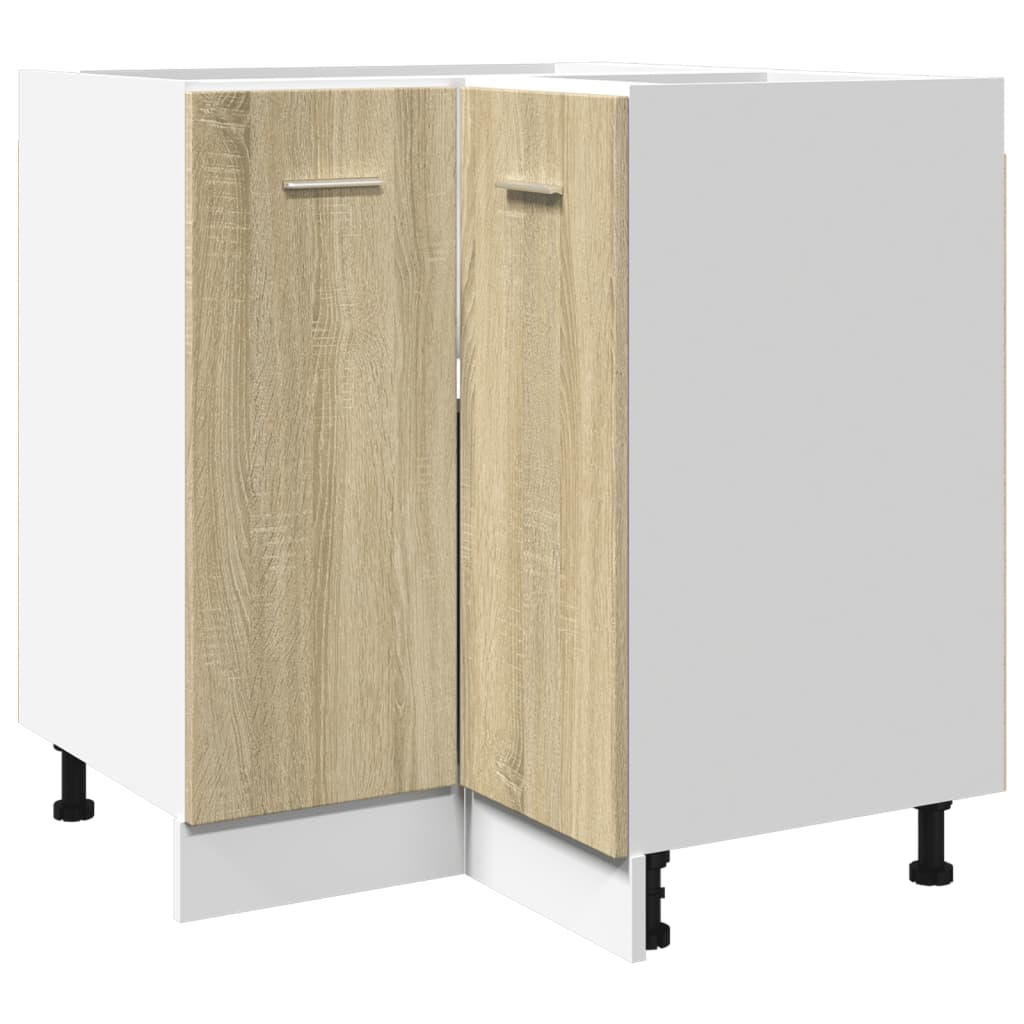 vidaXL Corner Bottom Cabinet Sonoma Oak 75.5x75.5x81.5 cm Engineered Wood