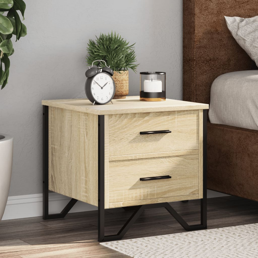 vidaXL Bedside Cabinet Sonoma Oak 40x41x40 cm Engineered Wood