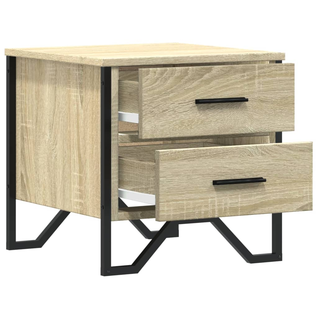 vidaXL Bedside Cabinet Sonoma Oak 40x41x40 cm Engineered Wood