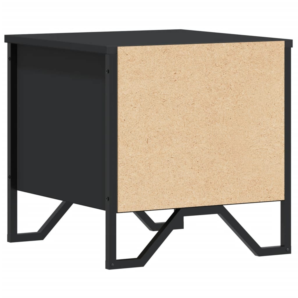 vidaXL Bedside Cabinet Black 40x41x40 cm Engineered Wood