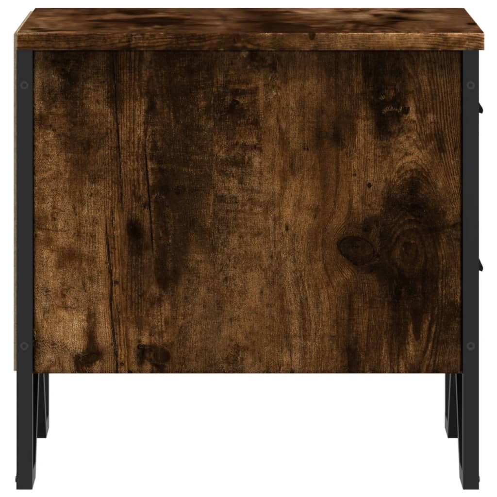 vidaXL Bedside Cabinet Smoked Oak 40x41x40 cm Engineered Wood