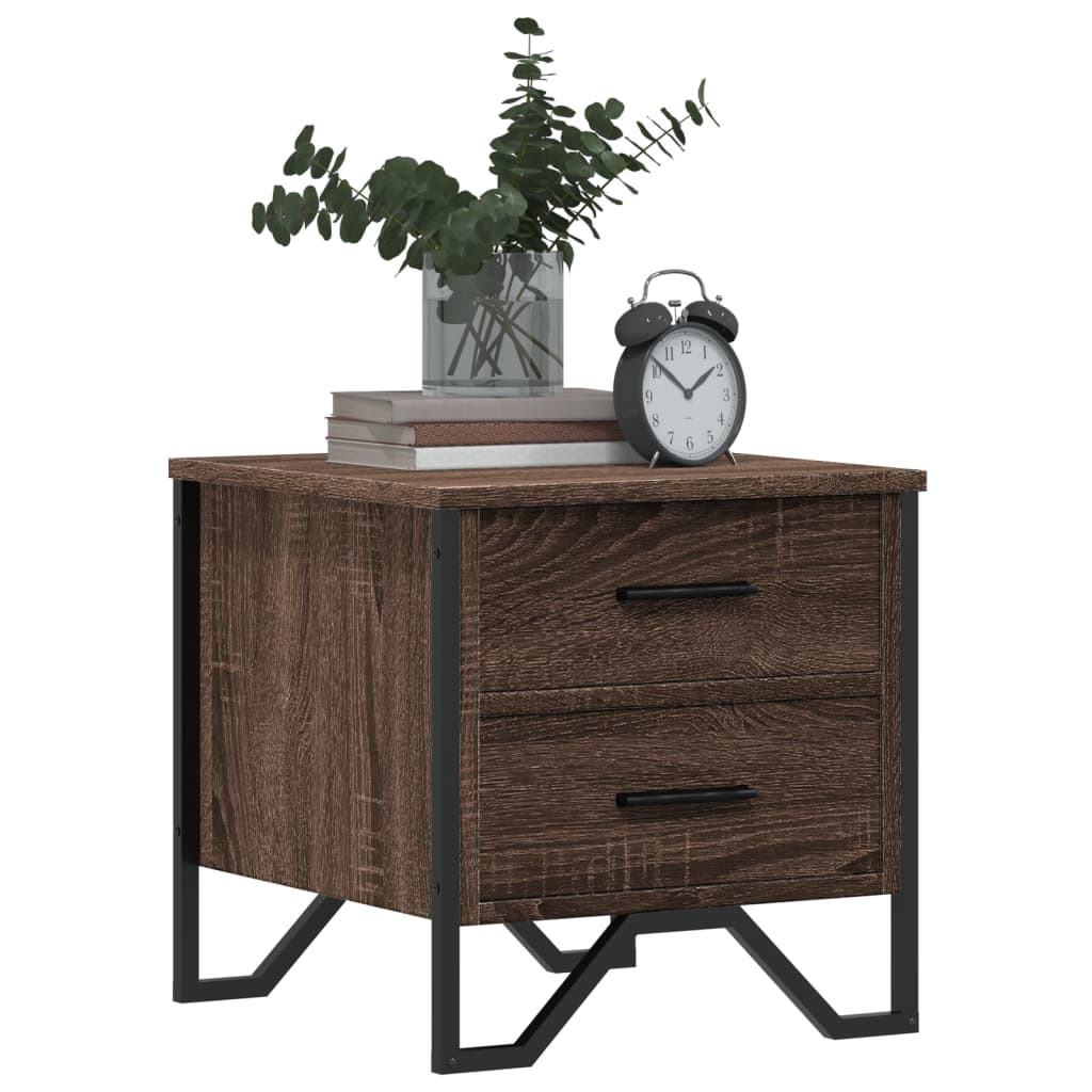 vidaXL Bedside Cabinets 2 pcs Brown Oak 40x41x40 cm Engineered Wood