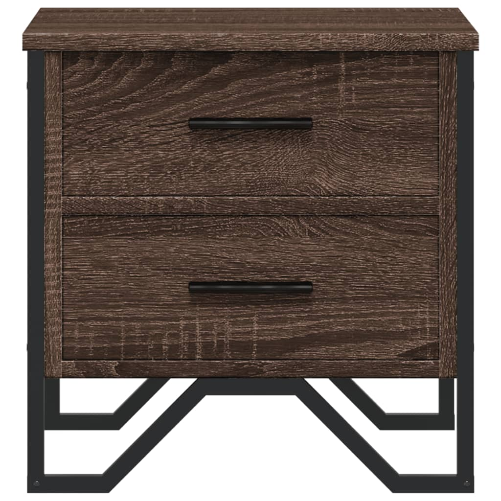 vidaXL Bedside Cabinets 2 pcs Brown Oak 40x41x40 cm Engineered Wood