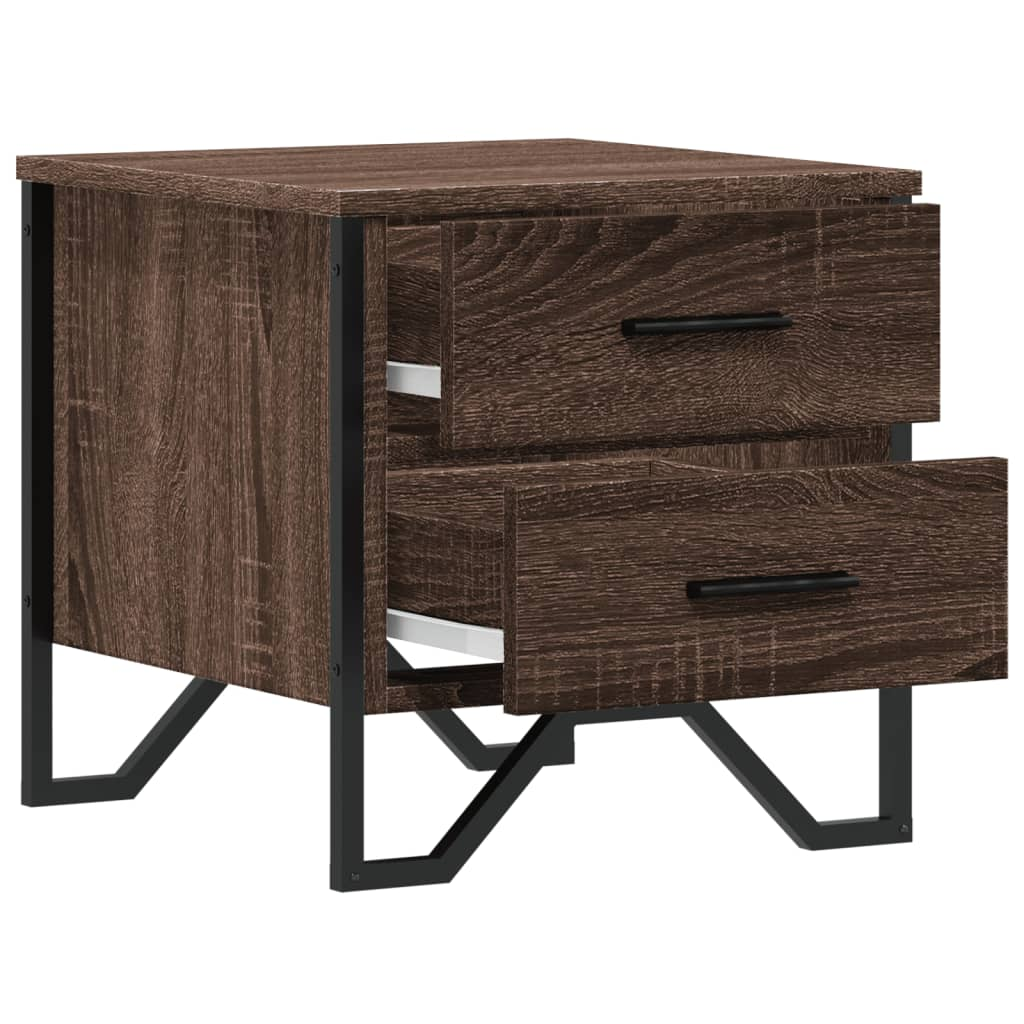 vidaXL Bedside Cabinets 2 pcs Brown Oak 40x41x40 cm Engineered Wood