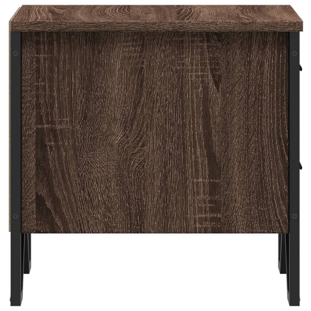 vidaXL Bedside Cabinets 2 pcs Brown Oak 40x41x40 cm Engineered Wood