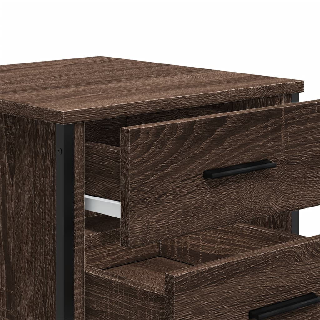 vidaXL Bedside Cabinets 2 pcs Brown Oak 40x41x40 cm Engineered Wood