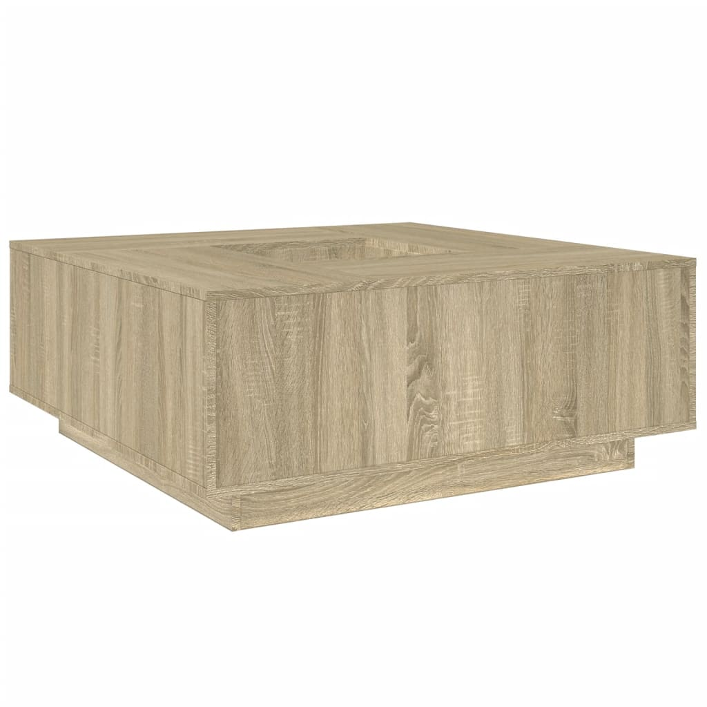 vidaXL Coffee Table Sonoma Oak 100x100x40 cm Engineered Wood