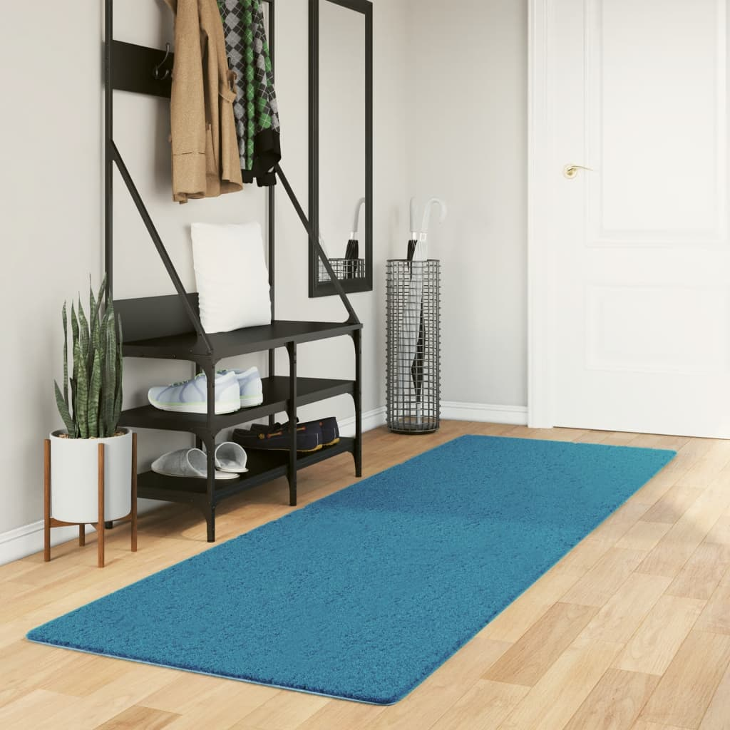 vidaXL Rug OVIEDO Short Pile Turquoise 80x250 cm