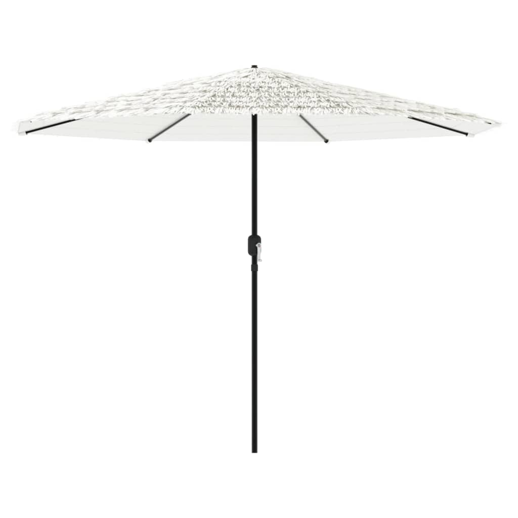 vidaXL Garden Parasol with Steel Pole White 324x324x247 cm