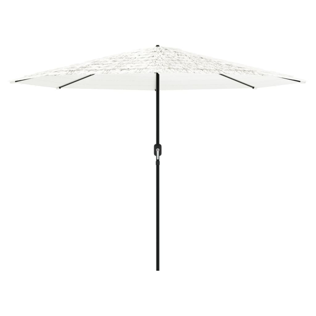 vidaXL Garden Parasol with Steel Pole White 324x324x247 cm