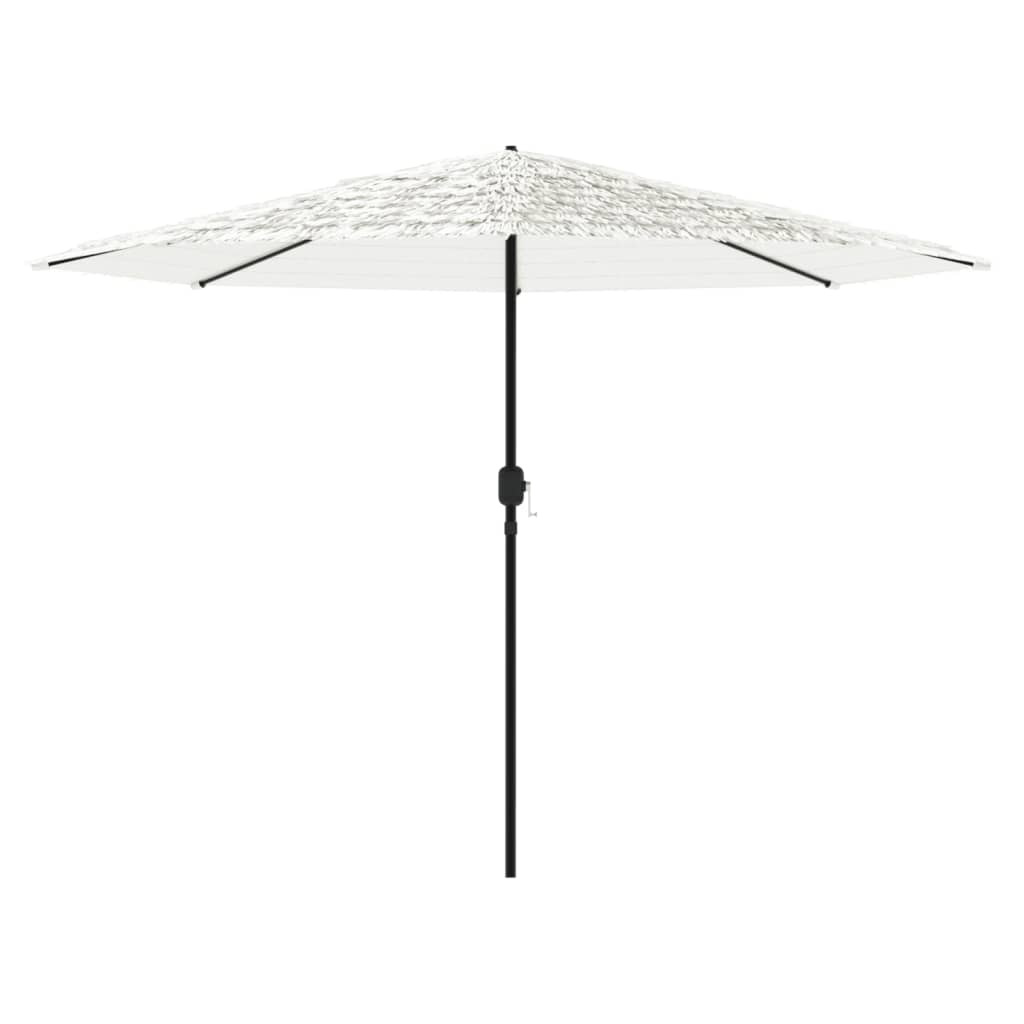 vidaXL Garden Parasol with Steel Pole White 388x388x248 cm