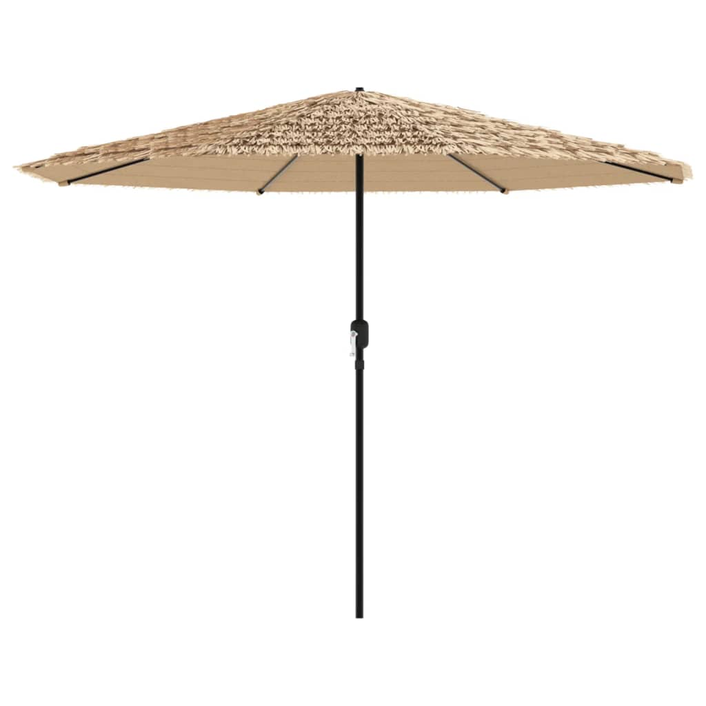 vidaXL Garden Parasol with Steel Pole Brown 324x324x247 cm