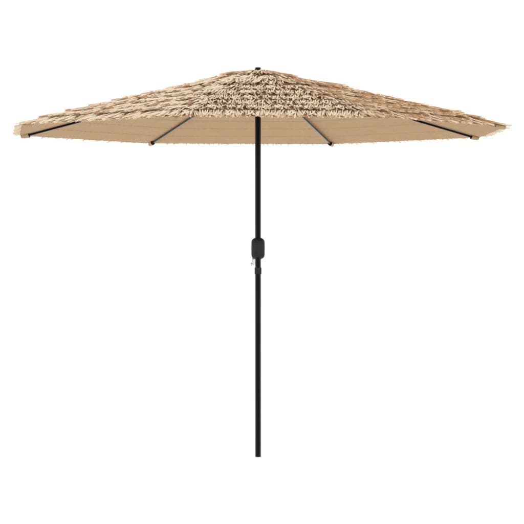 vidaXL Garden Parasol with Steel Pole Brown 324x324x247 cm