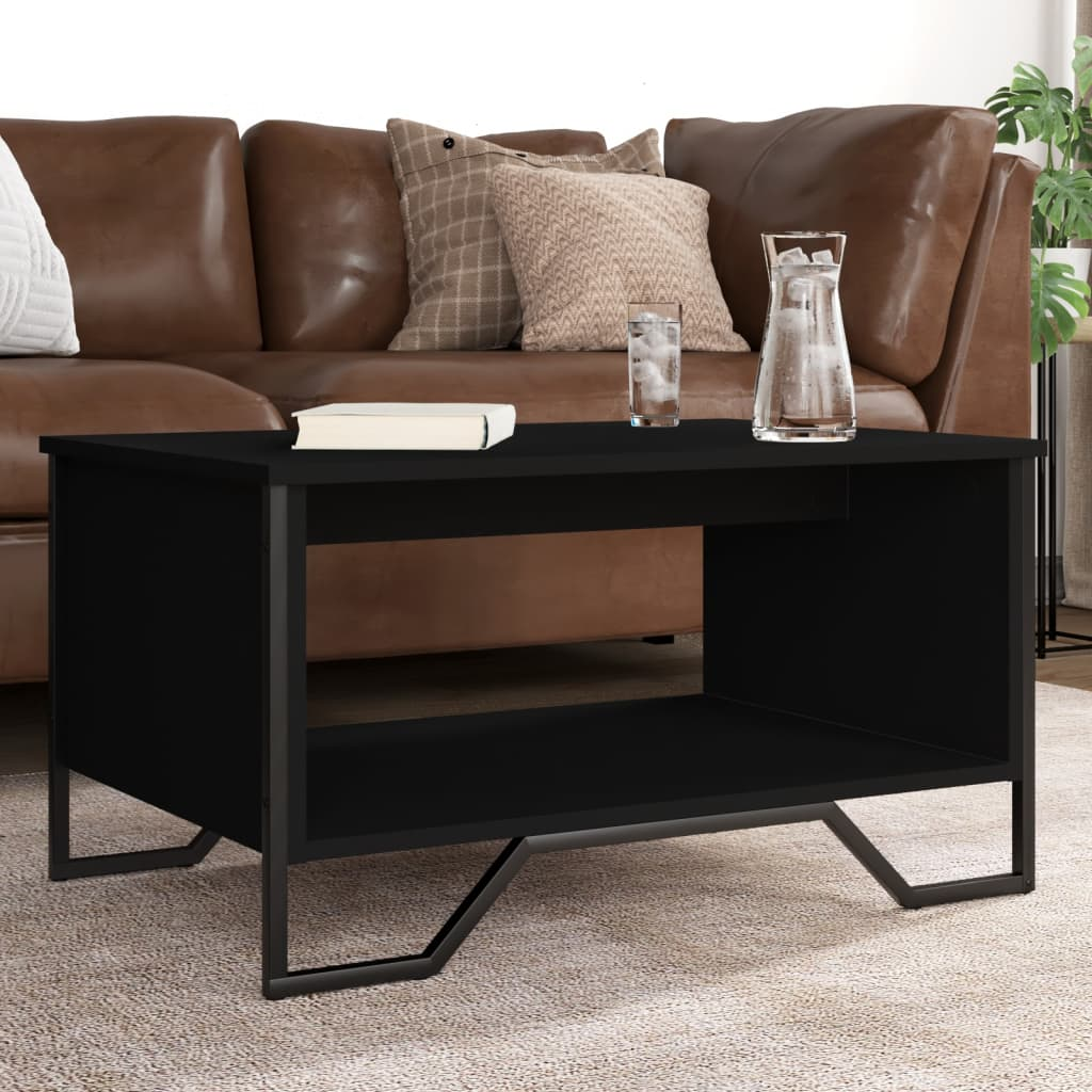 vidaXL Coffee Table Black 75x51x40 cm Engineered Wood