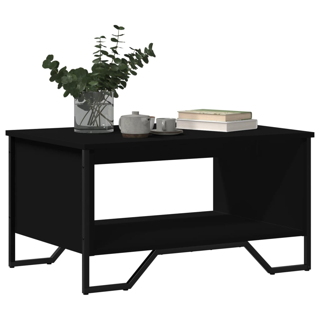 vidaXL Coffee Table Black 75x51x40 cm Engineered Wood