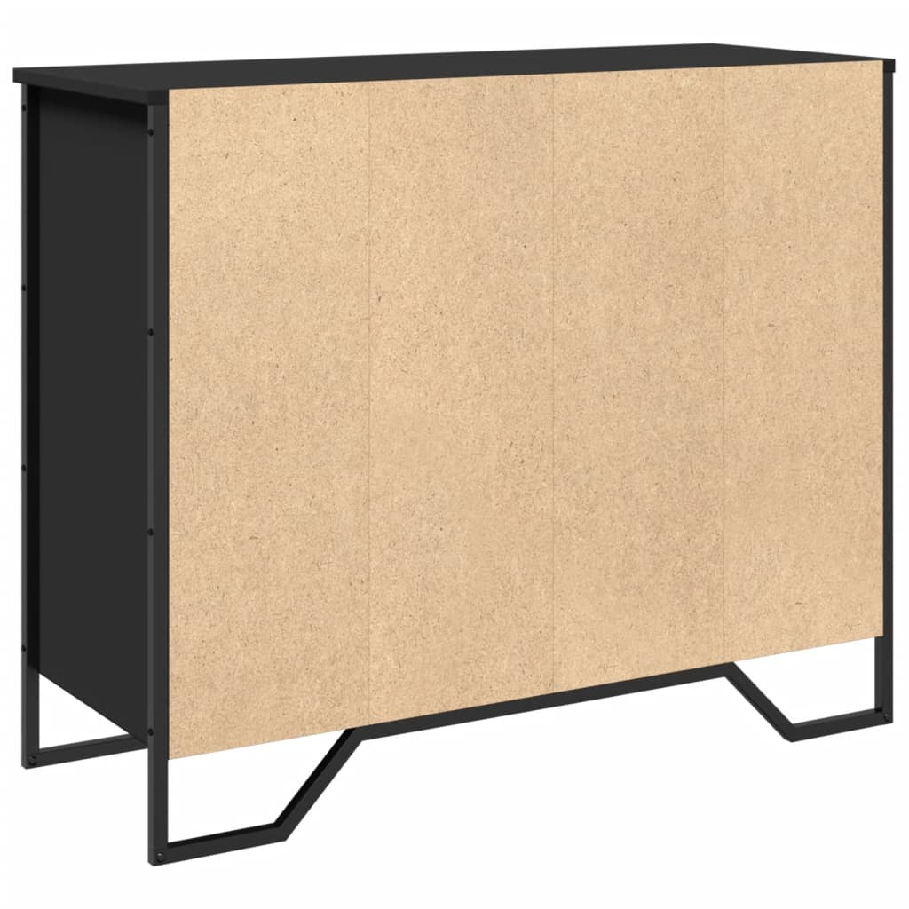 vidaXL Sideboard Black 91x35.5x74.5 cm Engineered Wood