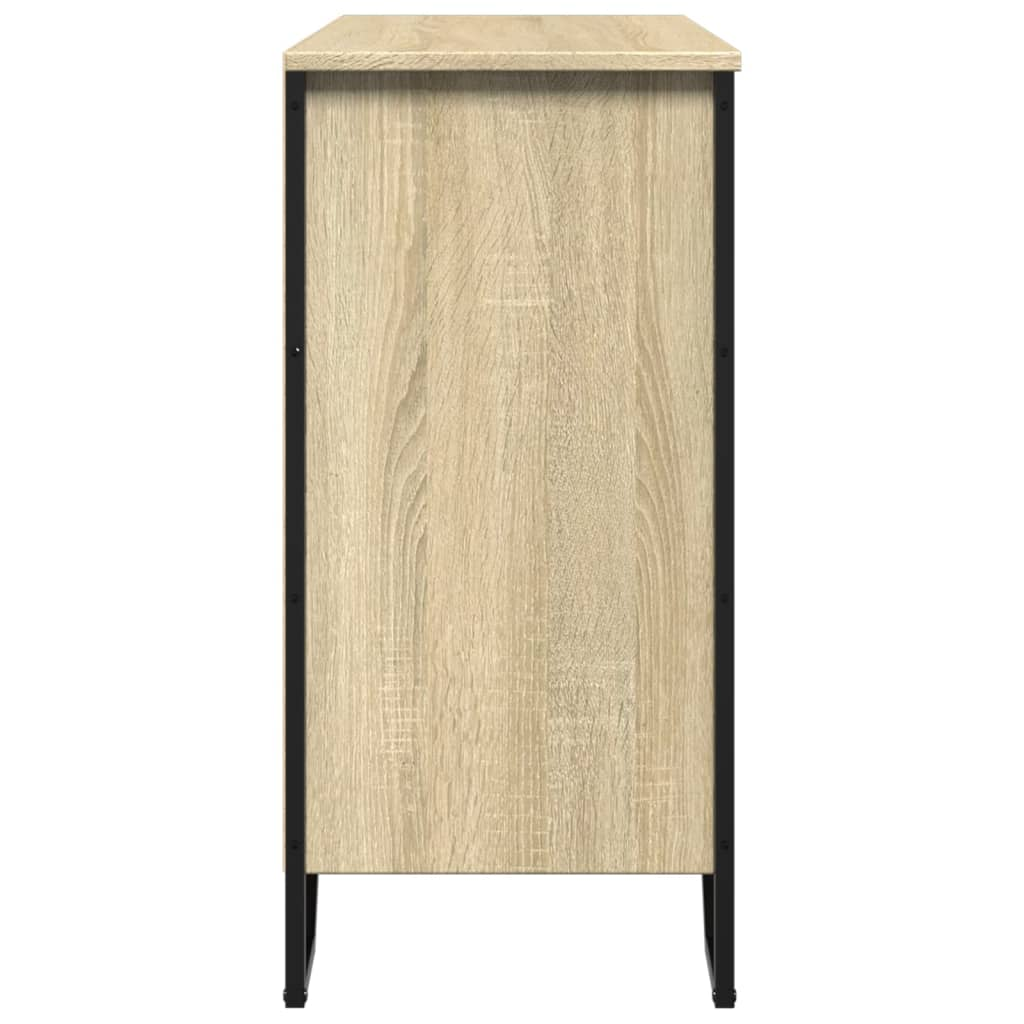 vidaXL Sideboard Sonoma Oak 91x35.5x74.5 cm Engineered Wood