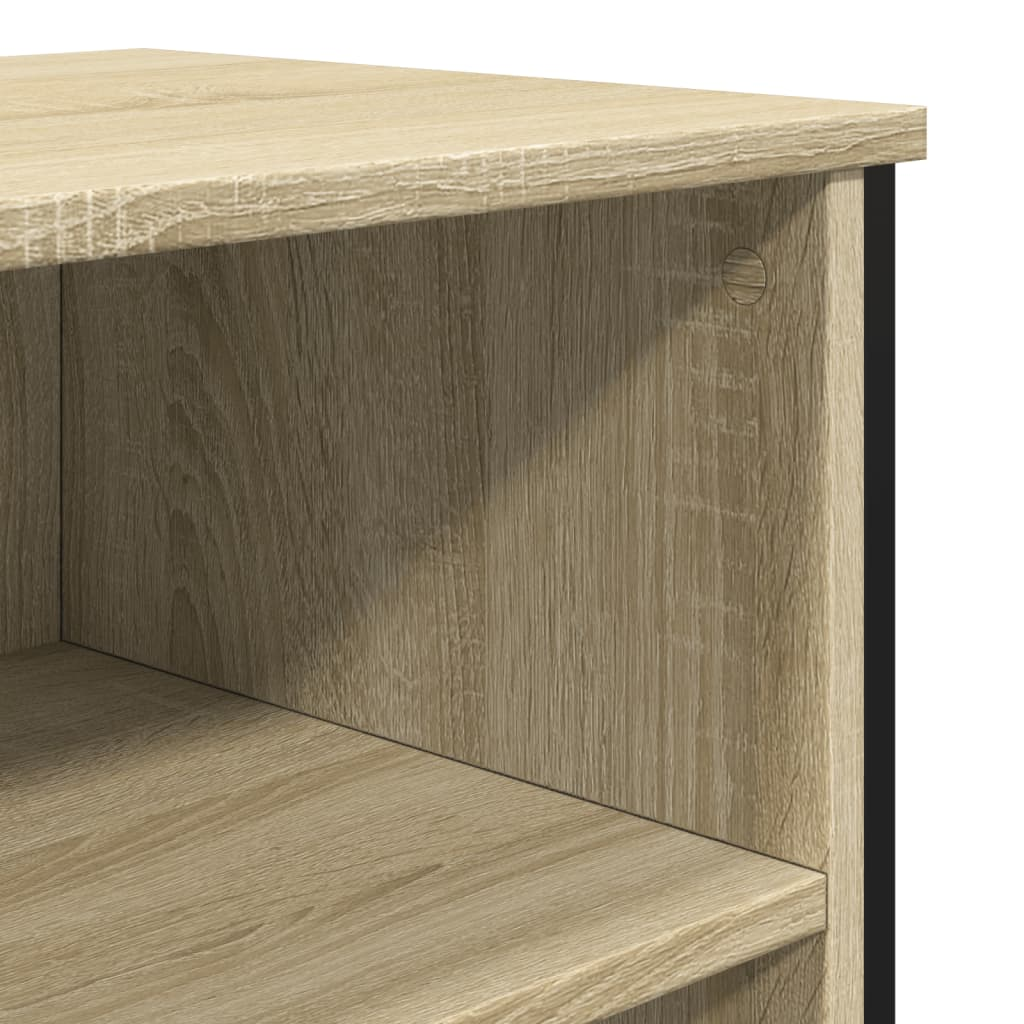 vidaXL Sideboard Sonoma Oak 91x35.5x74.5 cm Engineered Wood