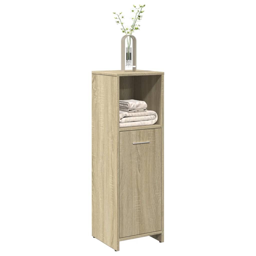 vidaXL Bathroom Cabinet Sonoma Oak 30x30x95 cm Engineered Wood