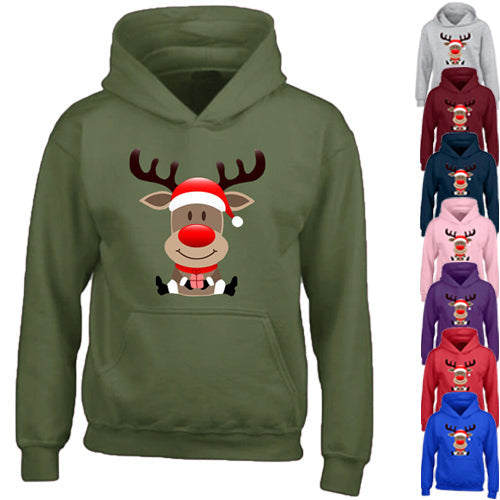 Kids XMS2 "Sitting Reindeer" CustomPX Hoodie