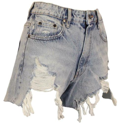 Women's Light Wash ripped Denim Shorts Hot Pants