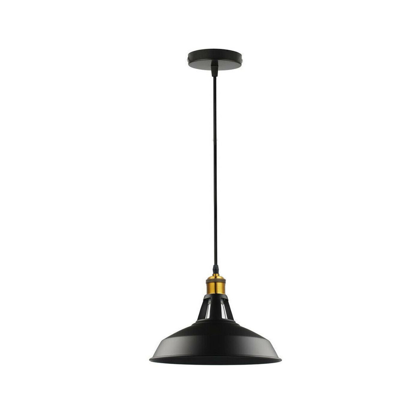 Modern Black Colour Lampshade with FREE Bulb Industrial Retro Style Metal Ceiling Pendant Lightshade~2554