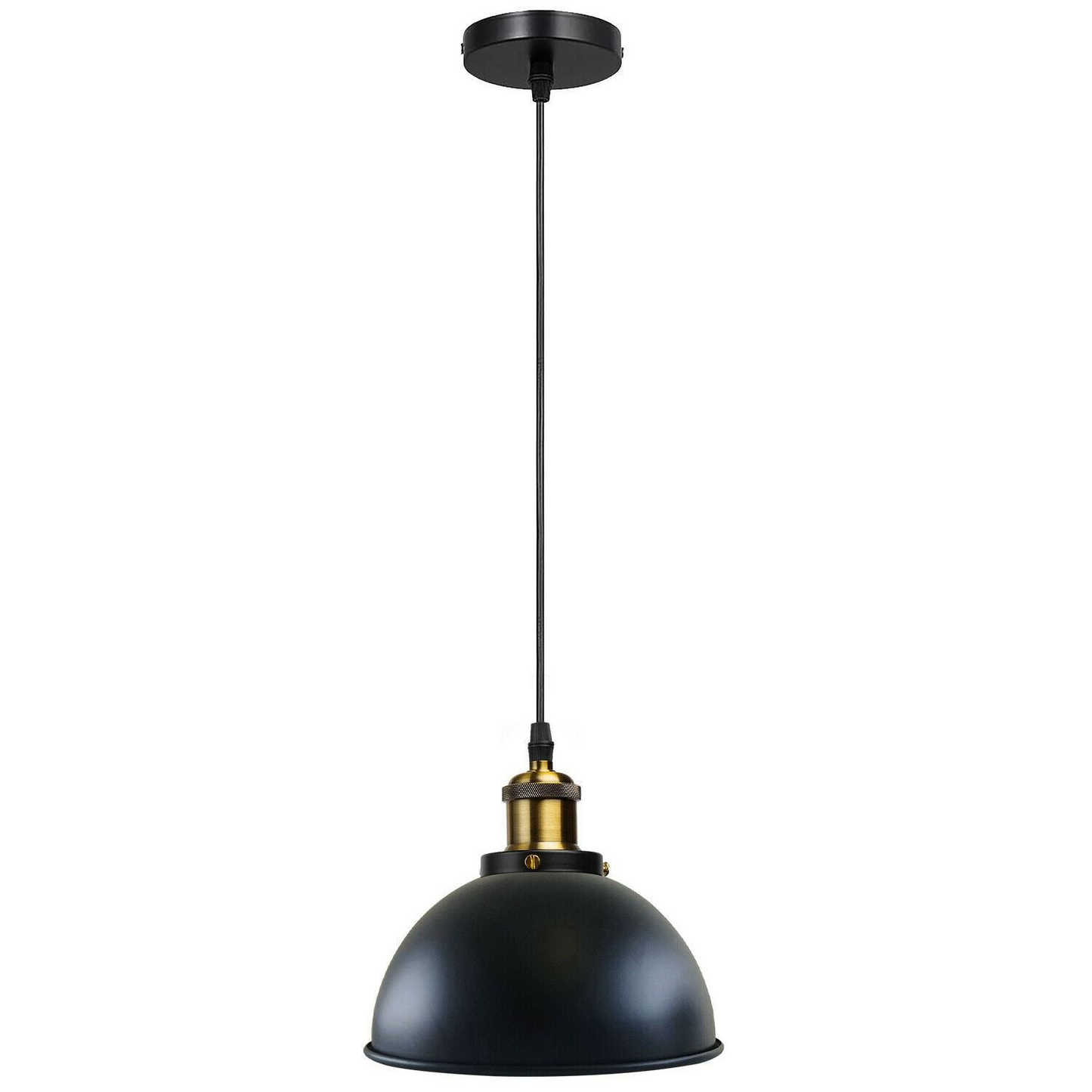 LEDSone Vintage Industrial Metal Ceiling Pendant Shade Modern Hanging Retro with various pattern Light black colour ~1259