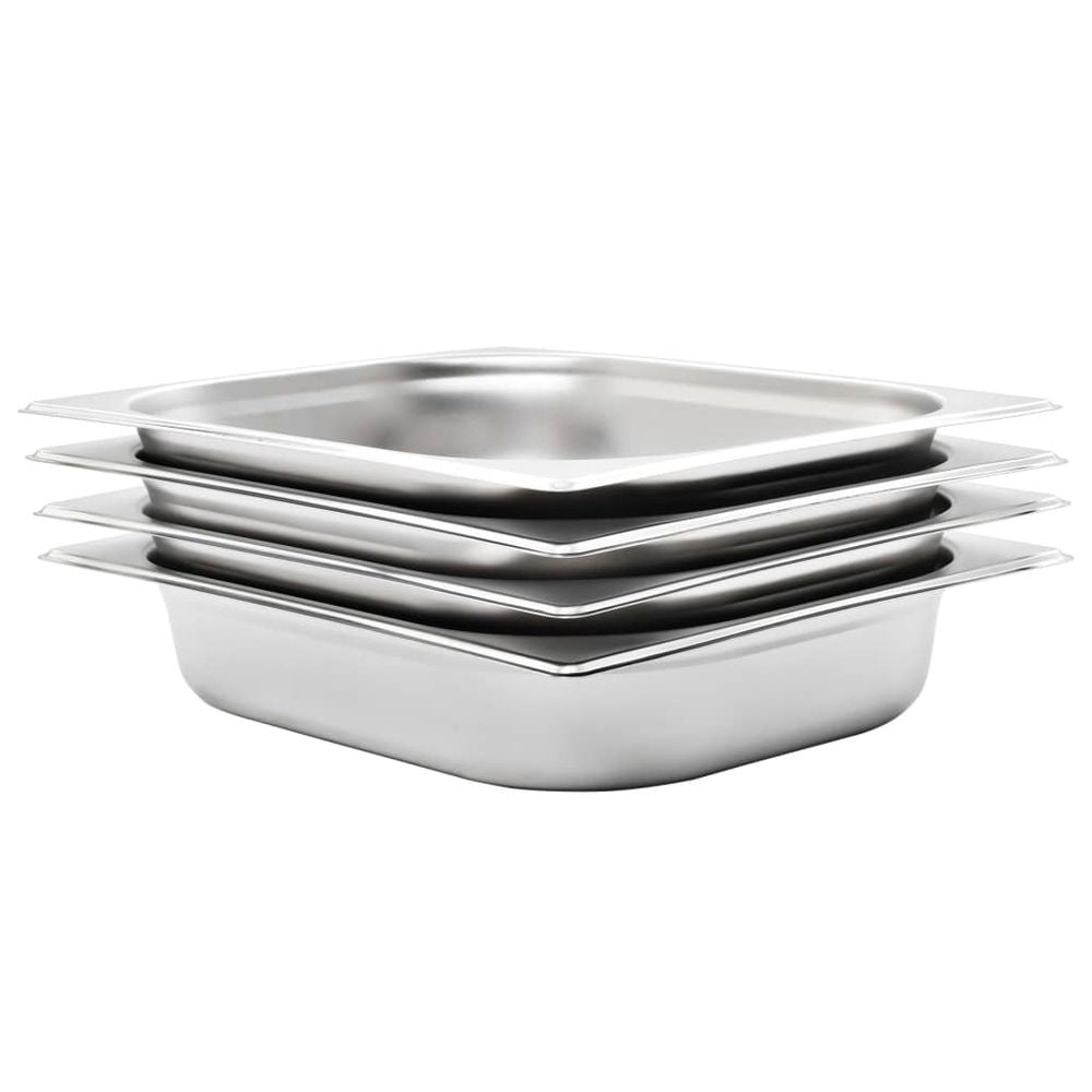 vidaXL Gastronorm Containers 8 pcs GN 1/2 20 mm Stainless Steel