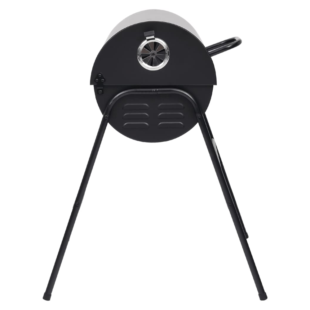 vidaXL Barrel Grill with 2 Cooking Grids Black 80x95x90 cm Steel