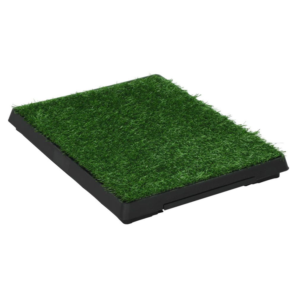 vidaXL Pet Toilet with Tray & Faux Turf Green 63x50x7 cm WC