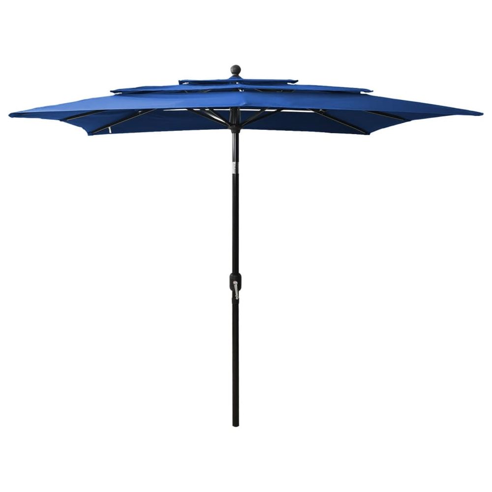 vidaXL 3-Tier Parasol with Aluminium Pole Sand 2.5x2.5 m