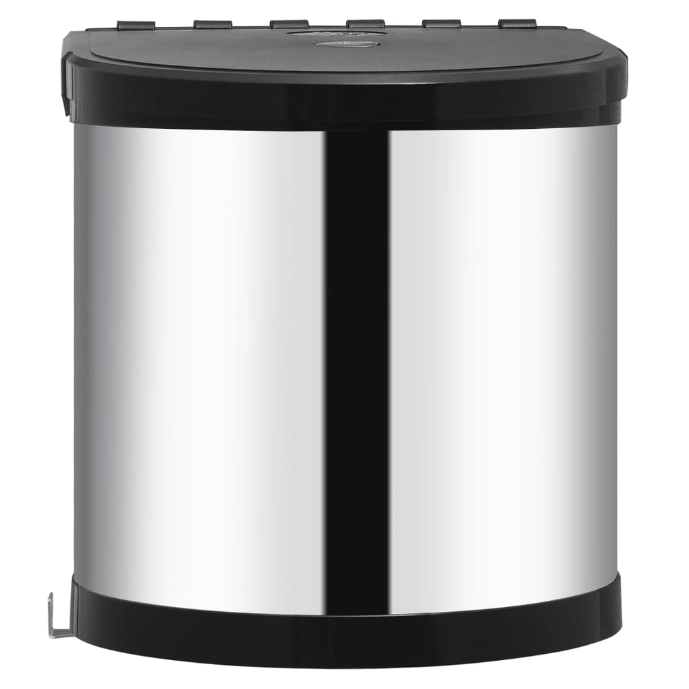 vidaXL Kitchen Built-in Dust Bin Stainless Steel 8 L