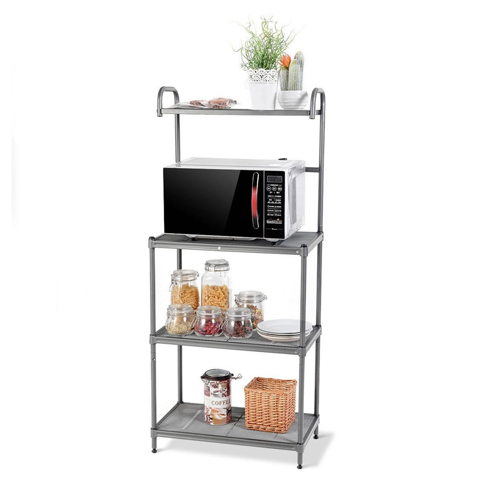 4-Tier Wire Mesh Laminate Kitchen Shelf