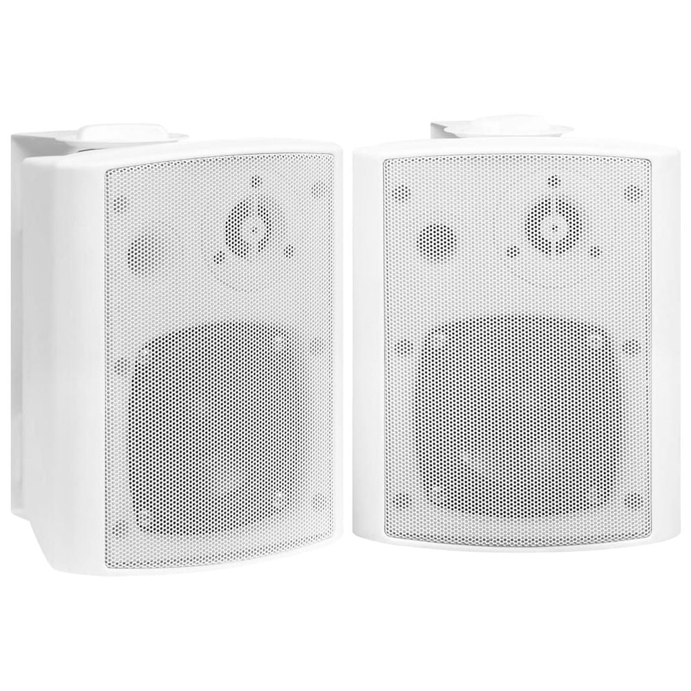 vidaXL Wall-mounted Stereo Speakers 2 pcs White Indoor Outdoor 80 W