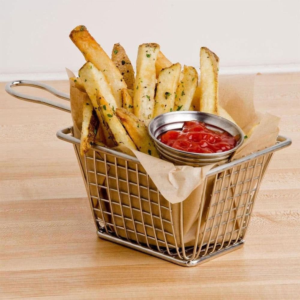 PMS Mini Oblong Fryer Basket With Handle