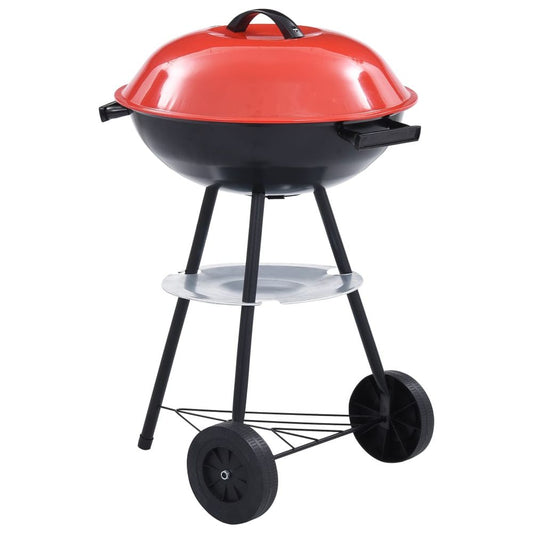 Portable XXL Charcoal Kettle BBQ Grill with Wheels 44 cm