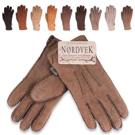 Nordvek Womens Sheepskin Gloves With 3 Point Design - 305-100