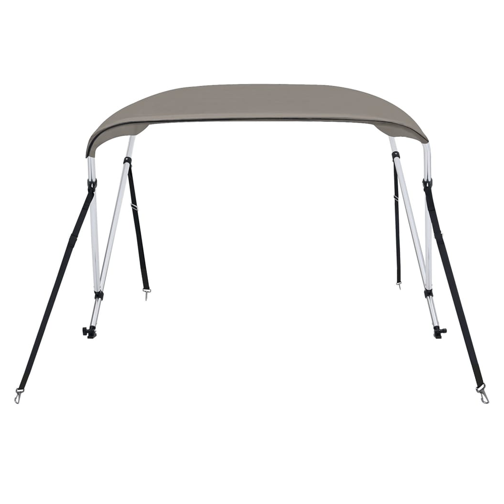 vidaXL 2-bow Bimini Top Grey 148.5x133x104 cm