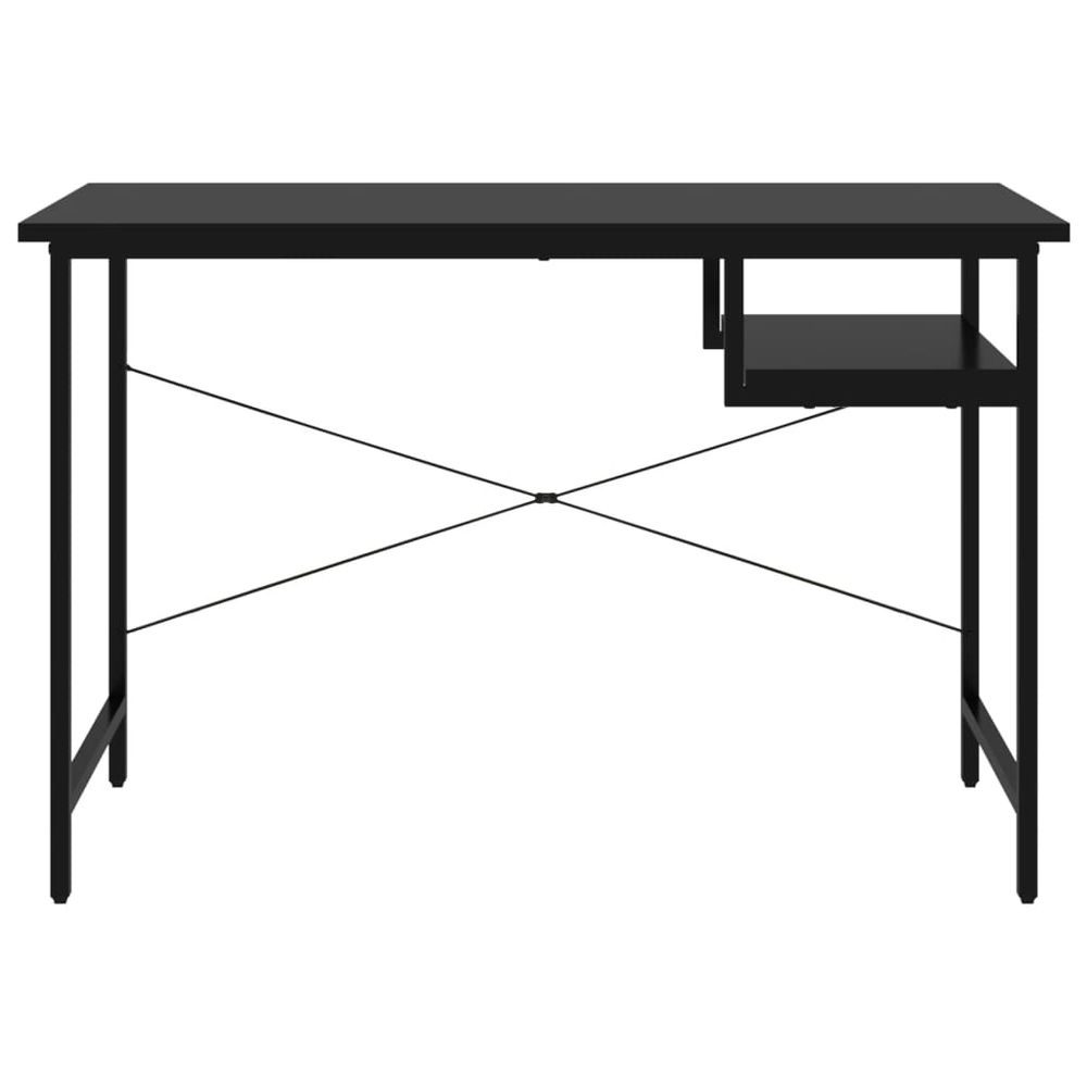 Computer Desk Black and White 105x55x72 cm MDF and Metal