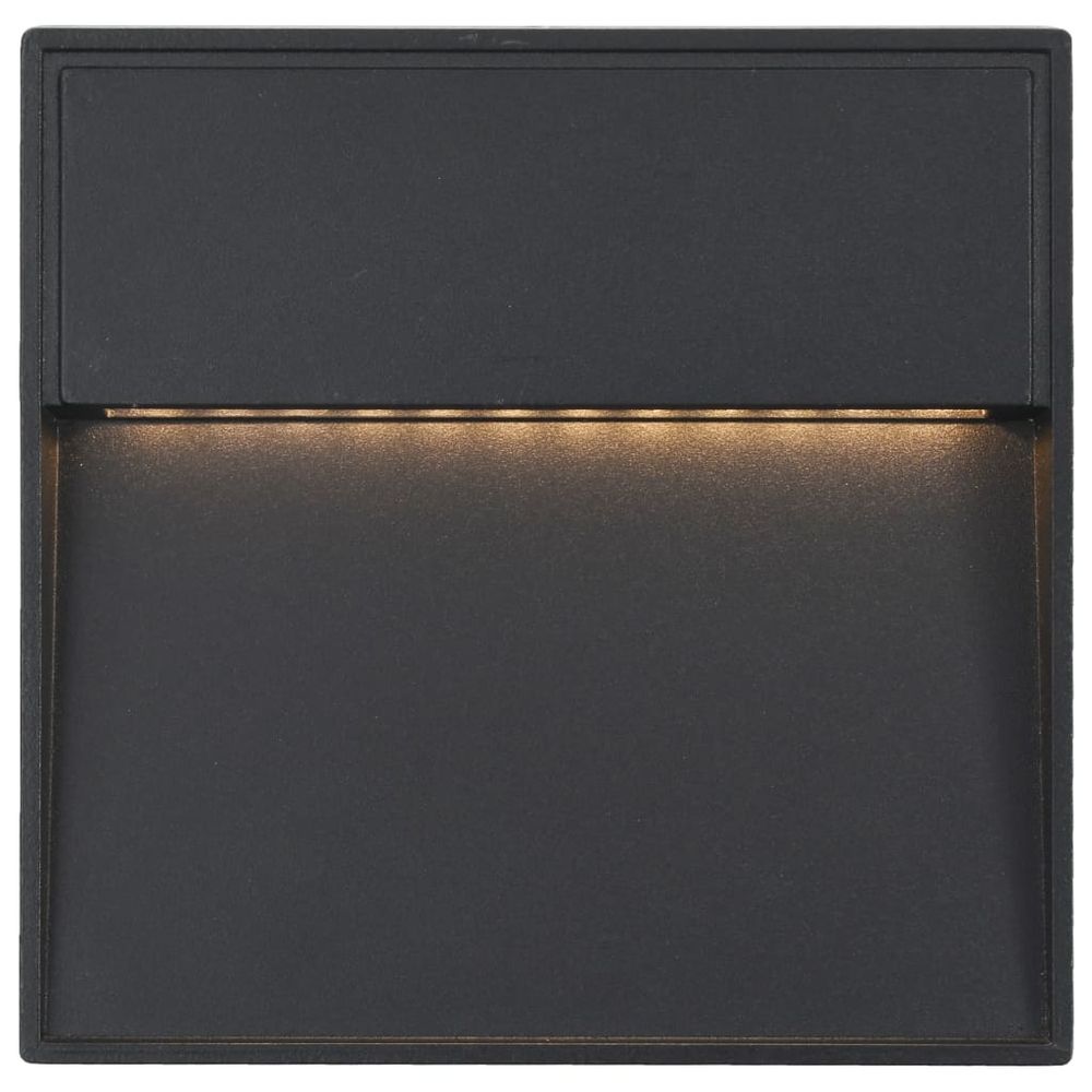 Outdoor LED Wall Lights 2 pcs 3 W Black Square