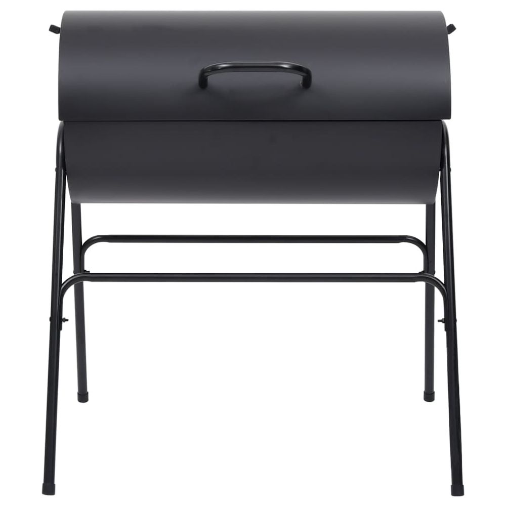 vidaXL Barrel Grill with 2 Cooking Grids Black 80x95x90 cm Steel