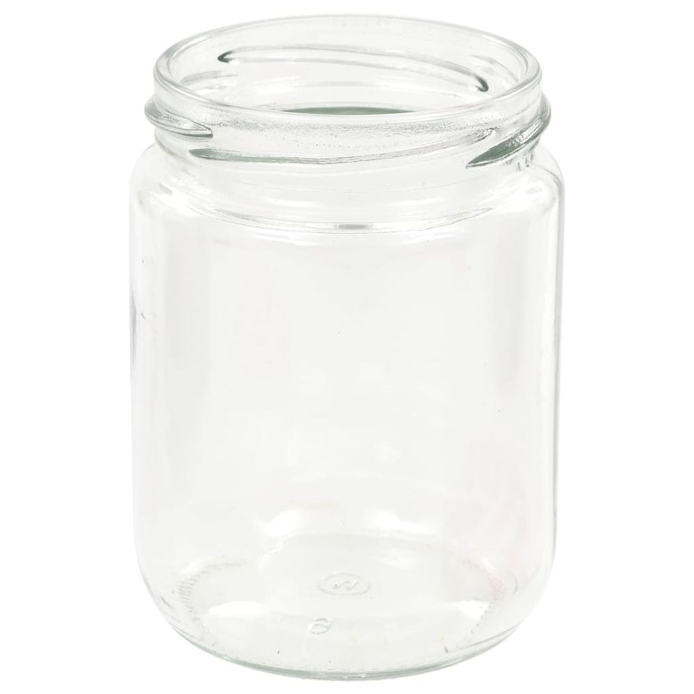 vidaXL Glass Jam Jars with White and Red Lid 48 pcs 230 ml