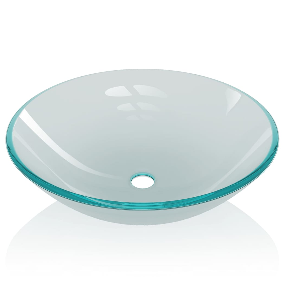 vidaXL Basin Tempered Glass 42 cm Frosted