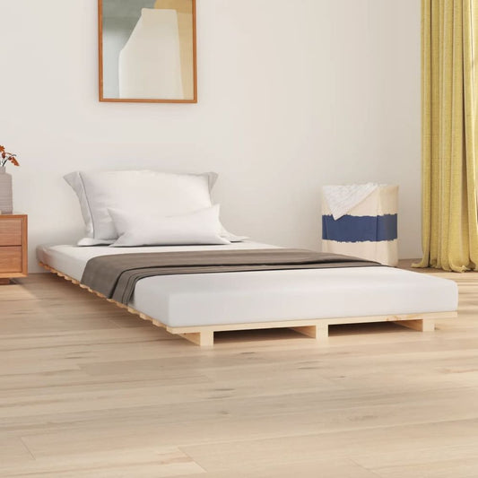 vidaXL Bed Frame 90x200 cm Solid Wood Pine